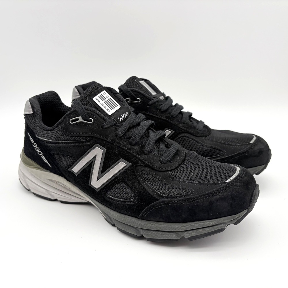 New Balance 990v4 Sneakers Womens Size 11B Black Suede Mesh Lace Up Shoes